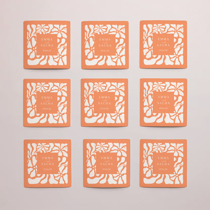 Save the date Karte Hochzeit Satz von 9, magnetisch. Komposition im Stil von Matisse foto N° 3