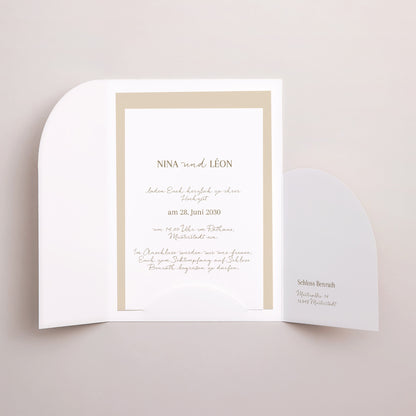Hochzeitseinladung Hülle für 2 Karten Elegante Gipskraut foto N° 2