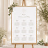 Sitzplan Hochzeit Porträt 60 x 90 cm Elegante Gipskraut foto N° 1