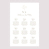 Sitzplan Hochzeit Porträt 60 x 90 cm Elegante Gipskraut foto N° 2
