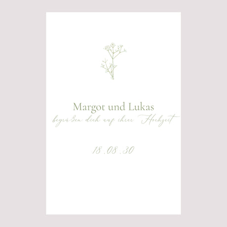Begrüßungstafel Hochzeit Porträt 60 x 90 cm Es ist Sommer!