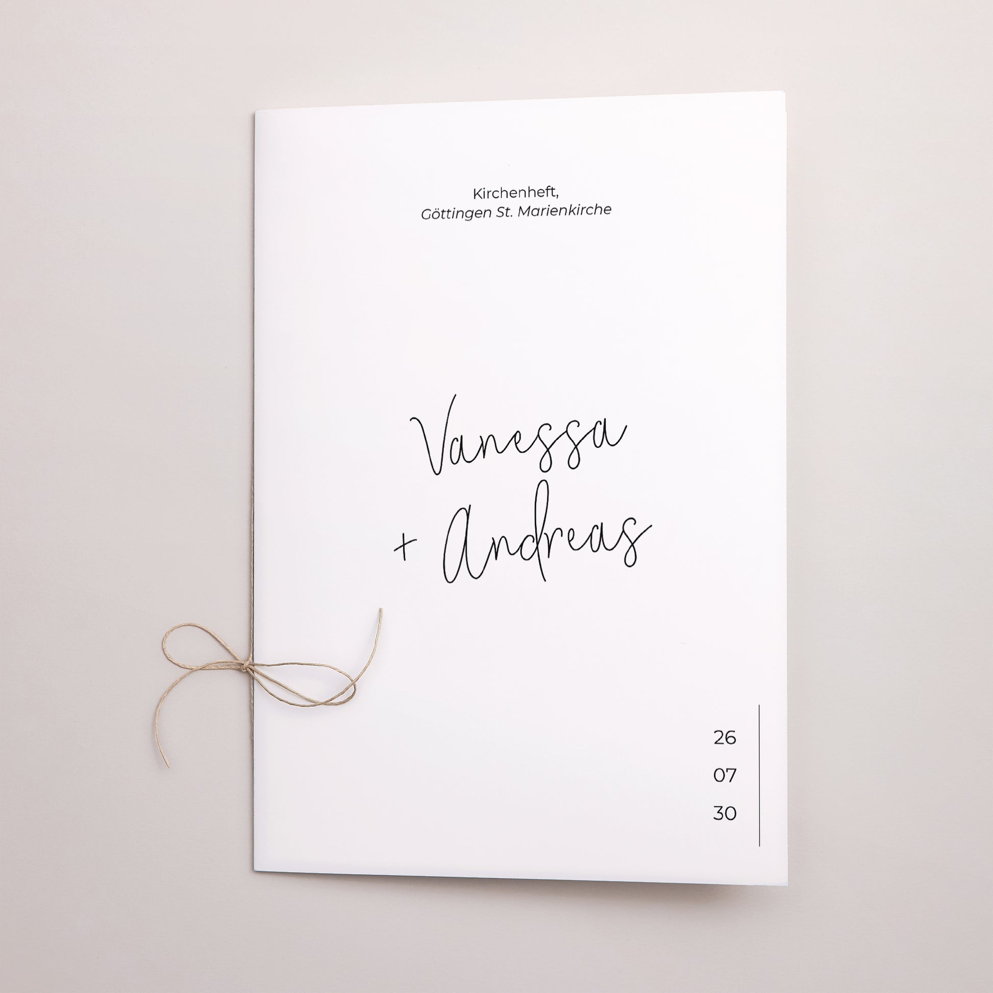 Kirchenheft Hochzeit Doppelflügel Foto + Typo foto N° 1