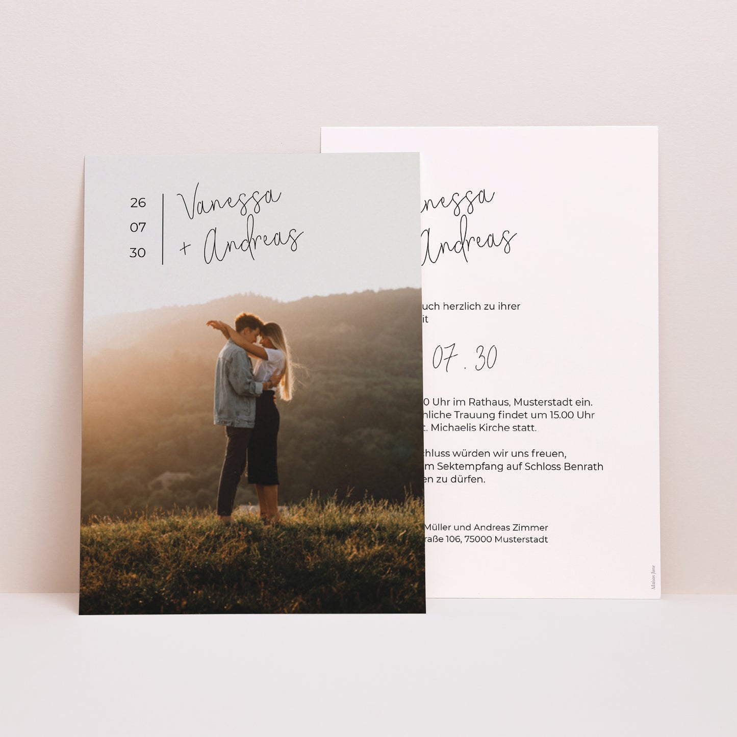 Hochzeitseinladung foto N° 1