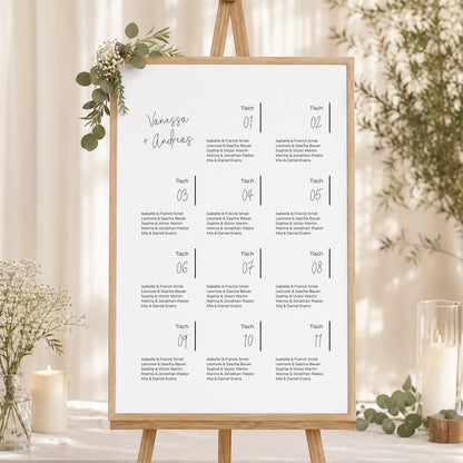 Sitzplan Hochzeit Porträt Foto + Typo foto N° 1