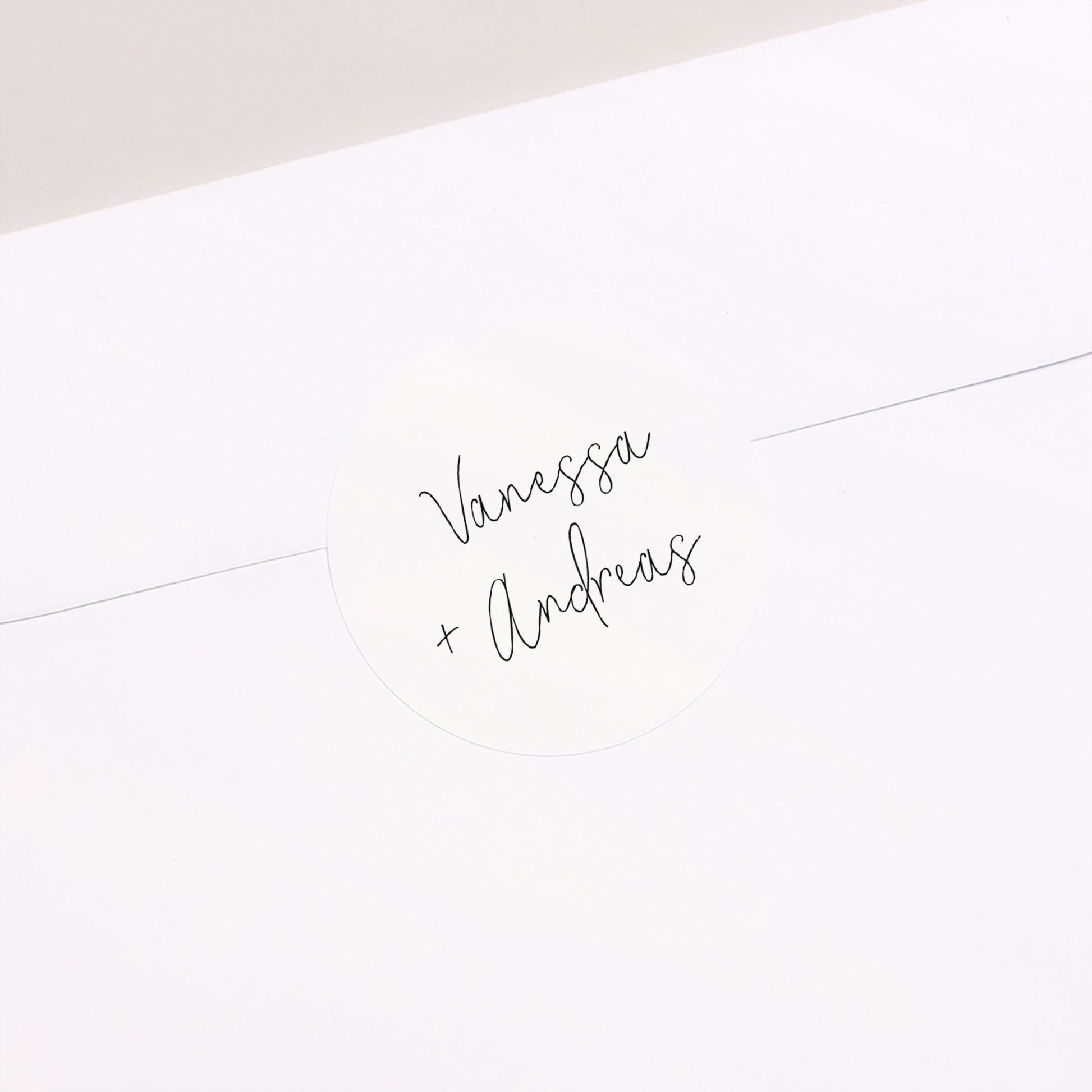 Sticker Hochzeit Rund Foto + Typo foto N° 2