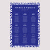 Sitzplan Hochzeit Porträt 60 x 90 cm Blau Majorelle foto N° 2