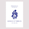 Begrüßungstafel Hochzeit Porträt 60 x 90 cm Blau Majorelle foto N° 2