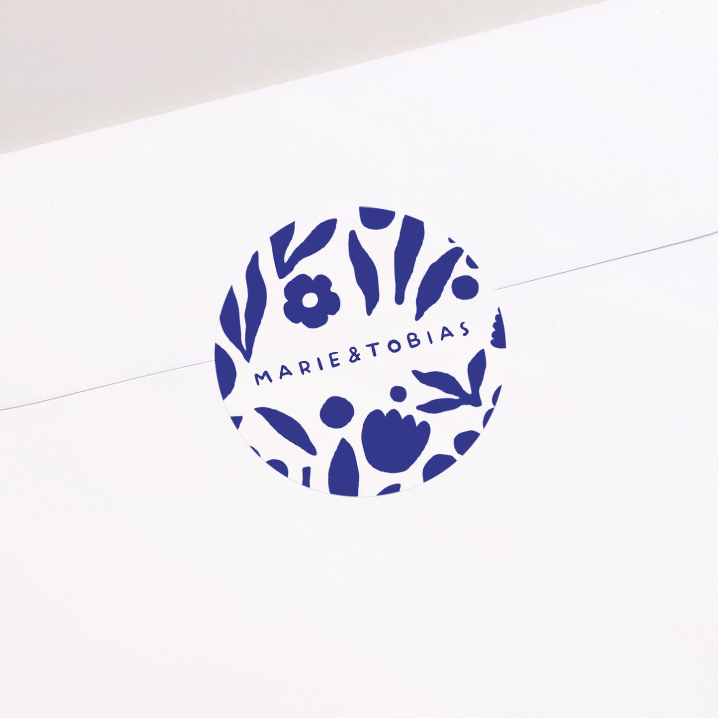 Sticker Hochzeit Rund Blau Majorelle foto N° 2