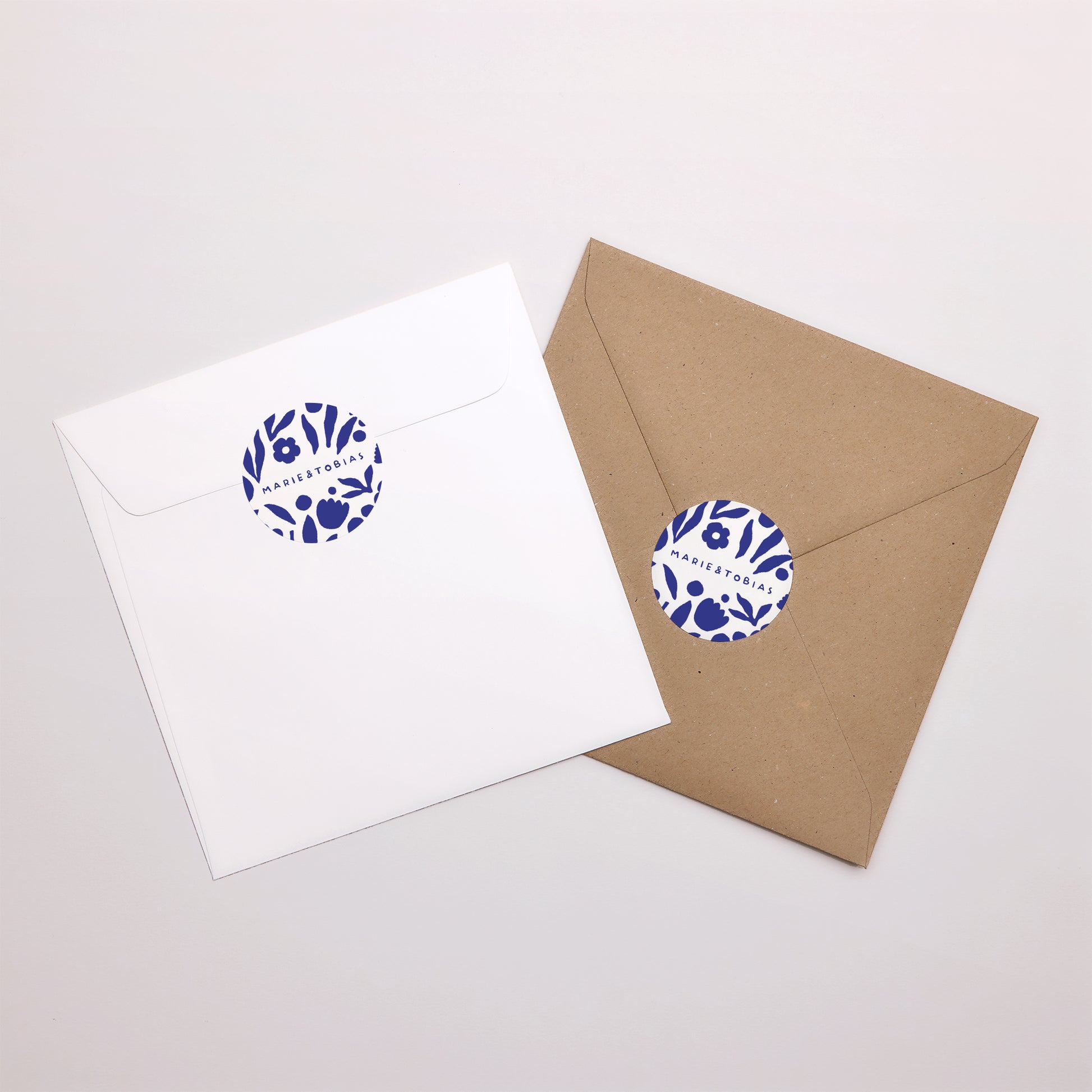 Sticker Hochzeit Rund Blau Majorelle foto N° 4