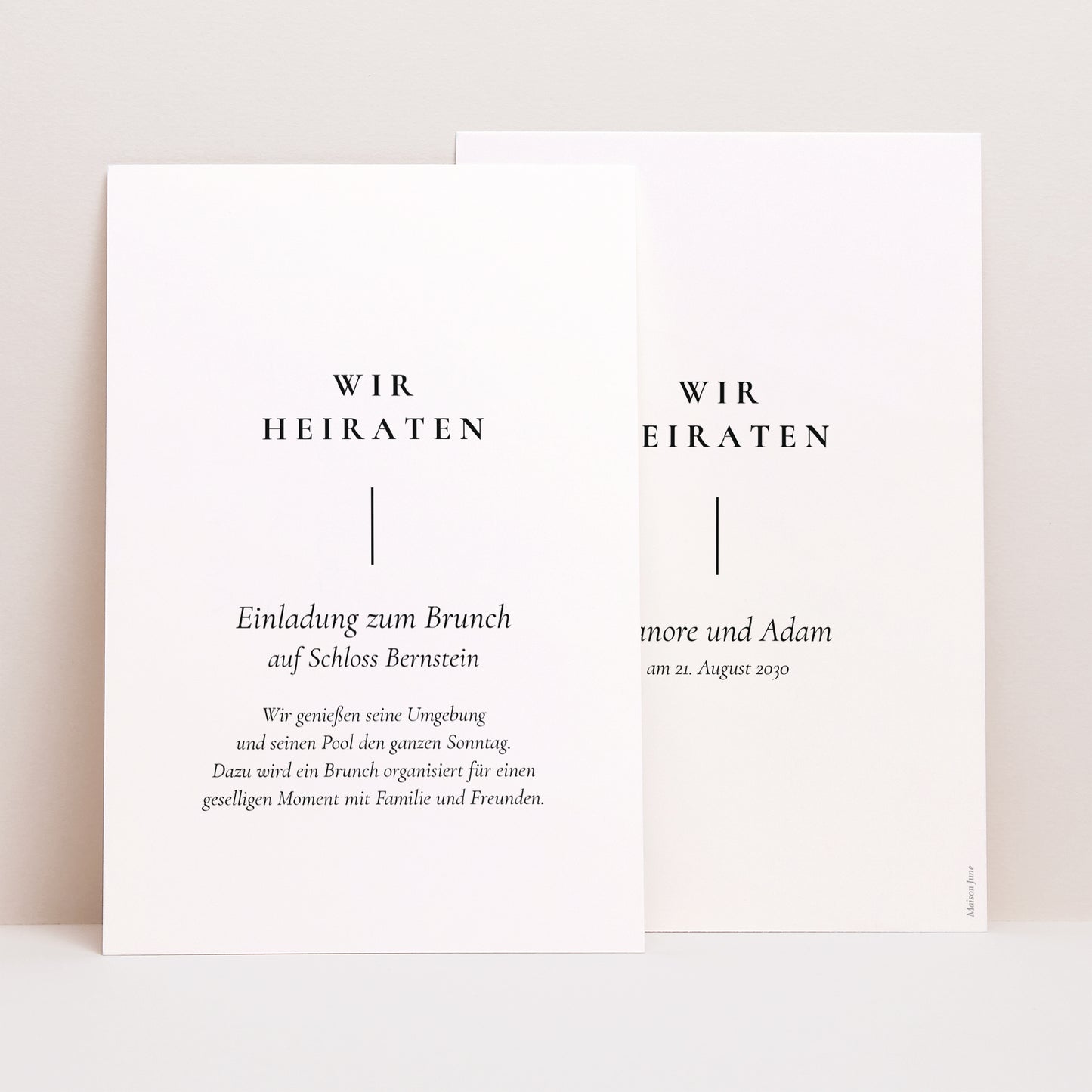 Einladungskarte Hochzeit PortraitPorträt foto N° 1