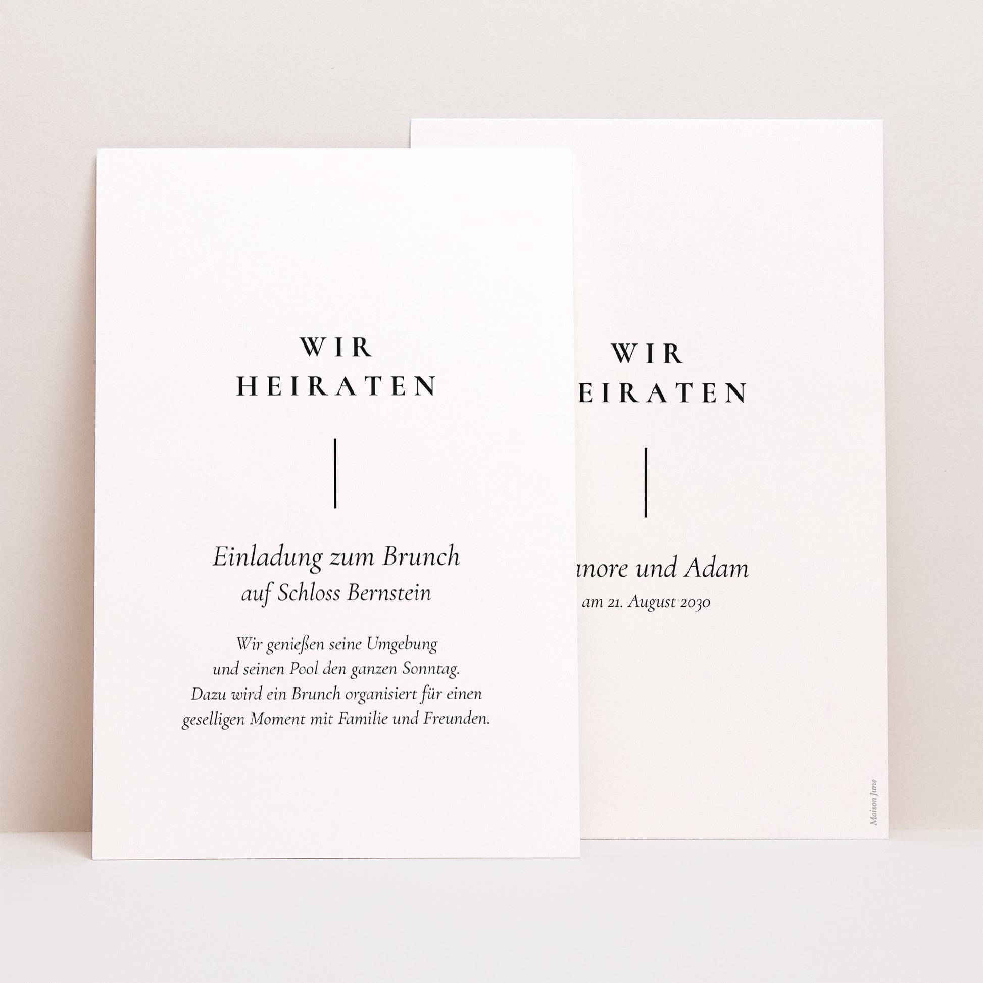 Einladungskarte Hochzeit PortraitPorträt foto N° 1