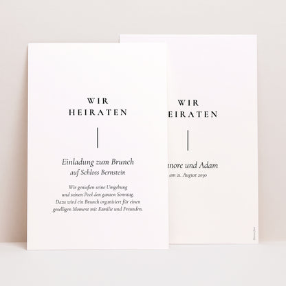 Einladungskarte Hochzeit PortraitPorträt foto N° 1