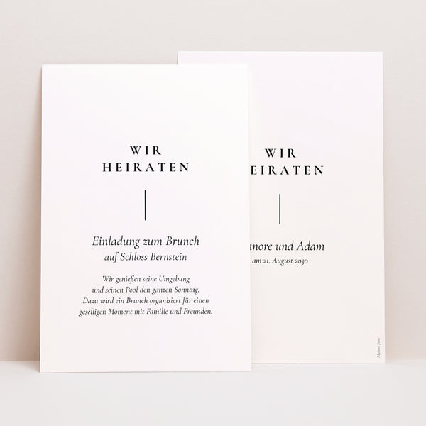 Einladungskarte Hochzeit PortraitPorträt foto