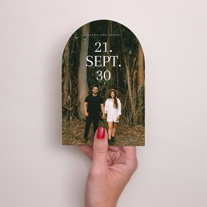 Hochzeitseinladung Arche Typo Datum foto N° 2