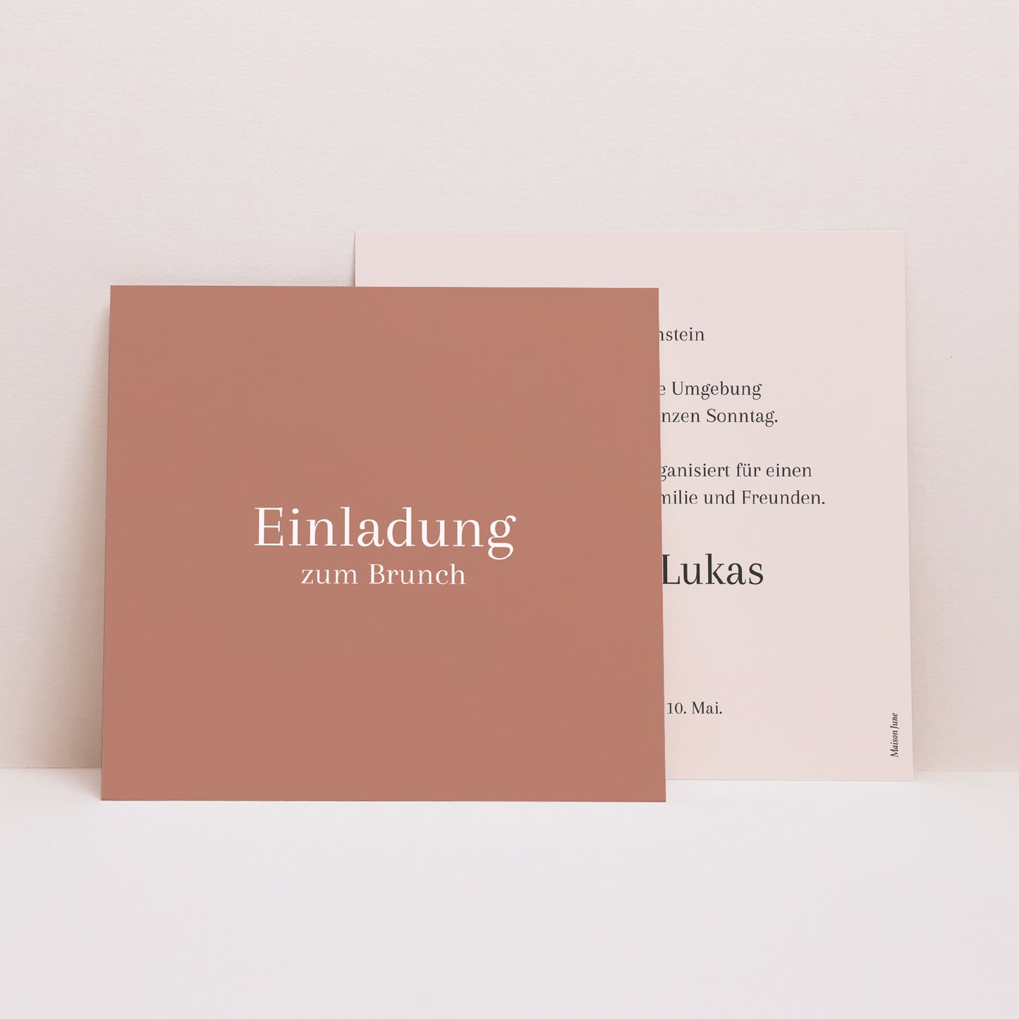 Einladungskarte Hochzeit Quadrat foto N° 1