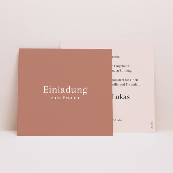 Einladungskarte Hochzeit Quadrat foto