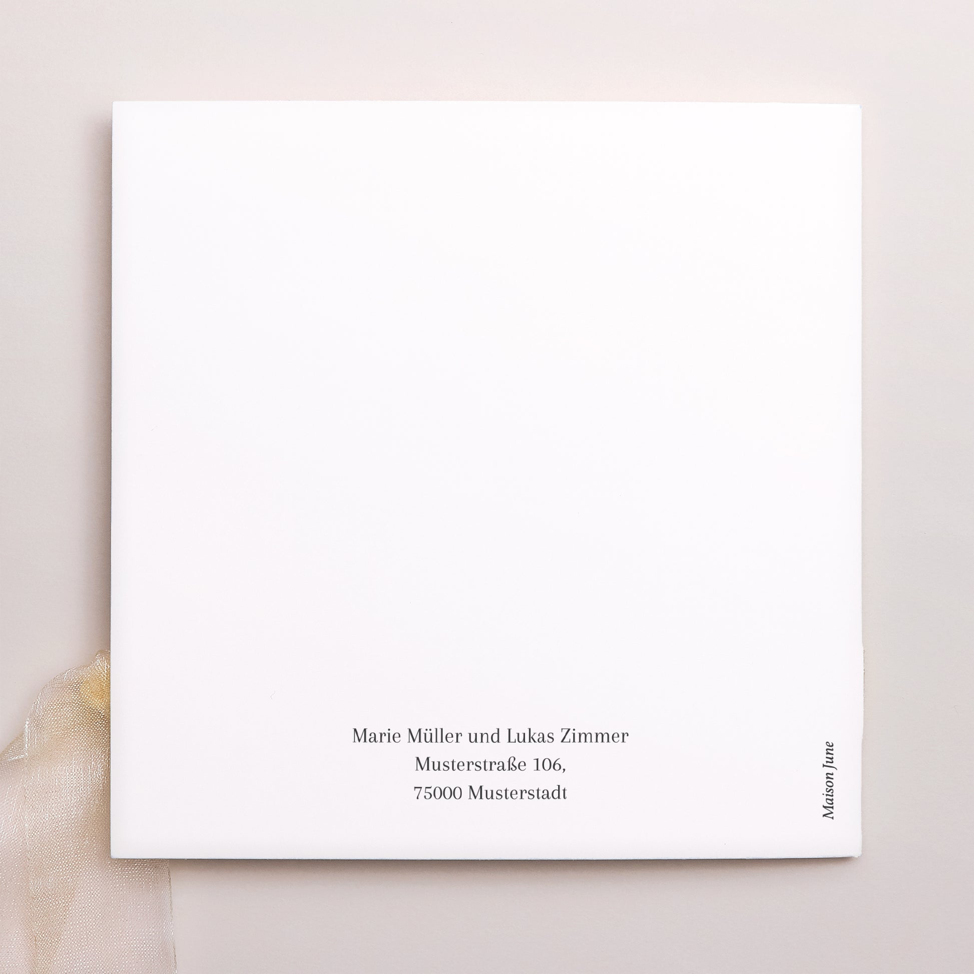 Hochzeitseinladung Quadratische Hülle, 3 Karten, Etikett foto N° 4