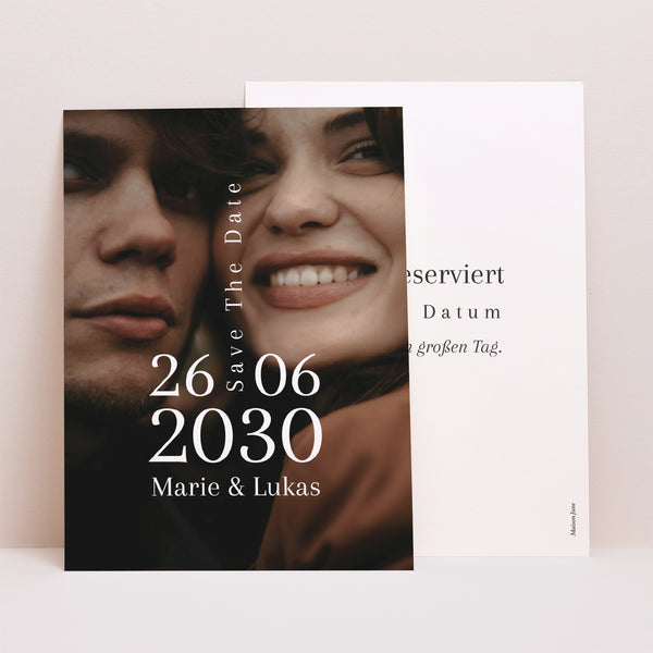 Save the date Karte Hochzeit Porträt foto