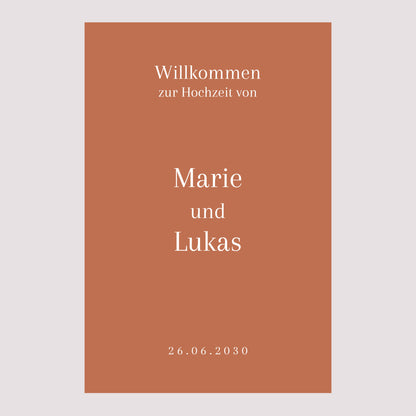 Begrüßungstafel Hochzeit Porträt 60 x 90 cm foto N° 2