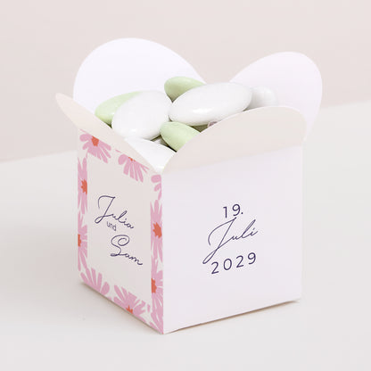 Geschenkbox Hochzeit Schmetterlingsöffnung Blumen Pop III foto N° 1