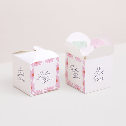 Geschenkbox Hochzeit Schmetterlingsöffnung Blumen Pop III foto N° 2