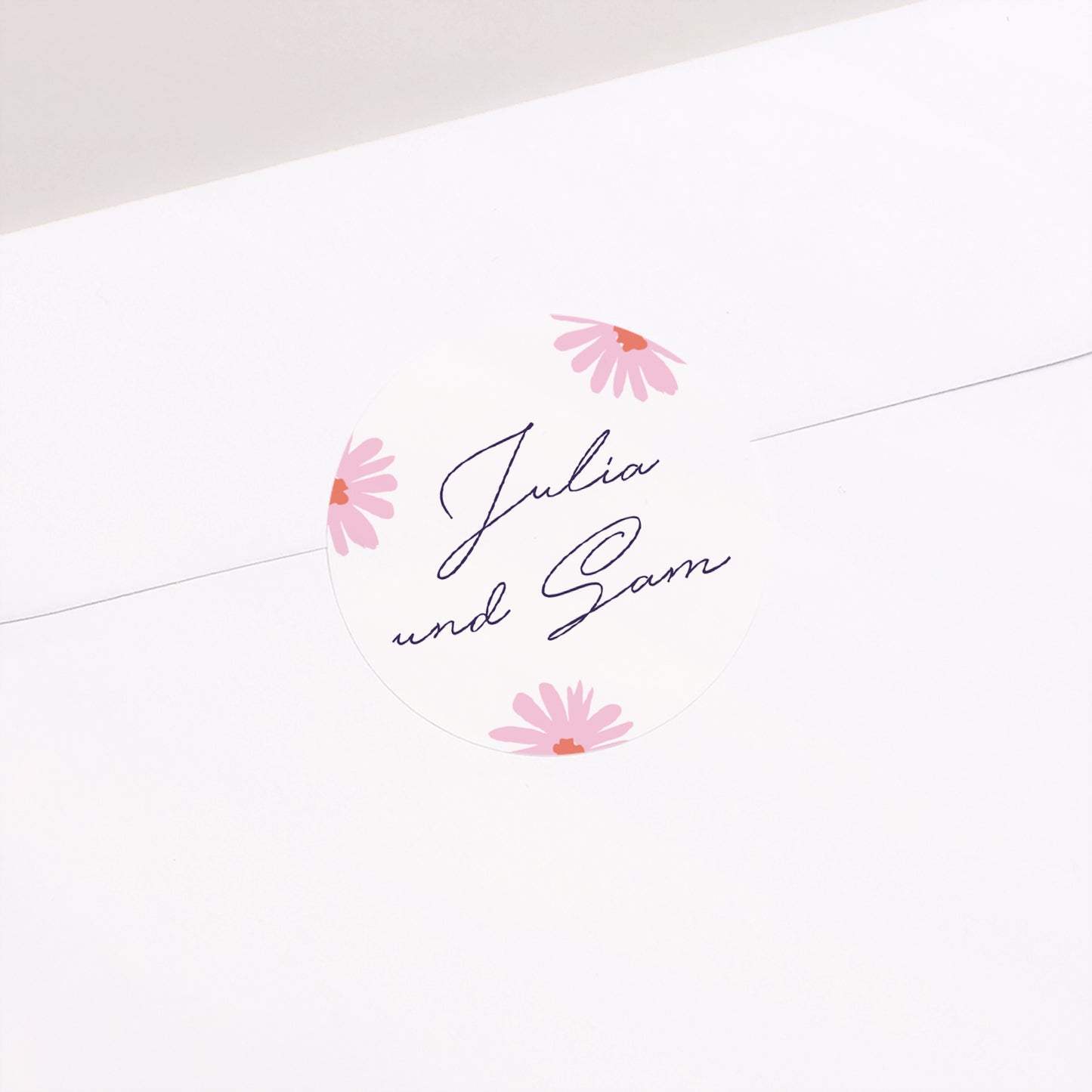 Sticker Hochzeit Rund Blumen Pop III foto N° 2