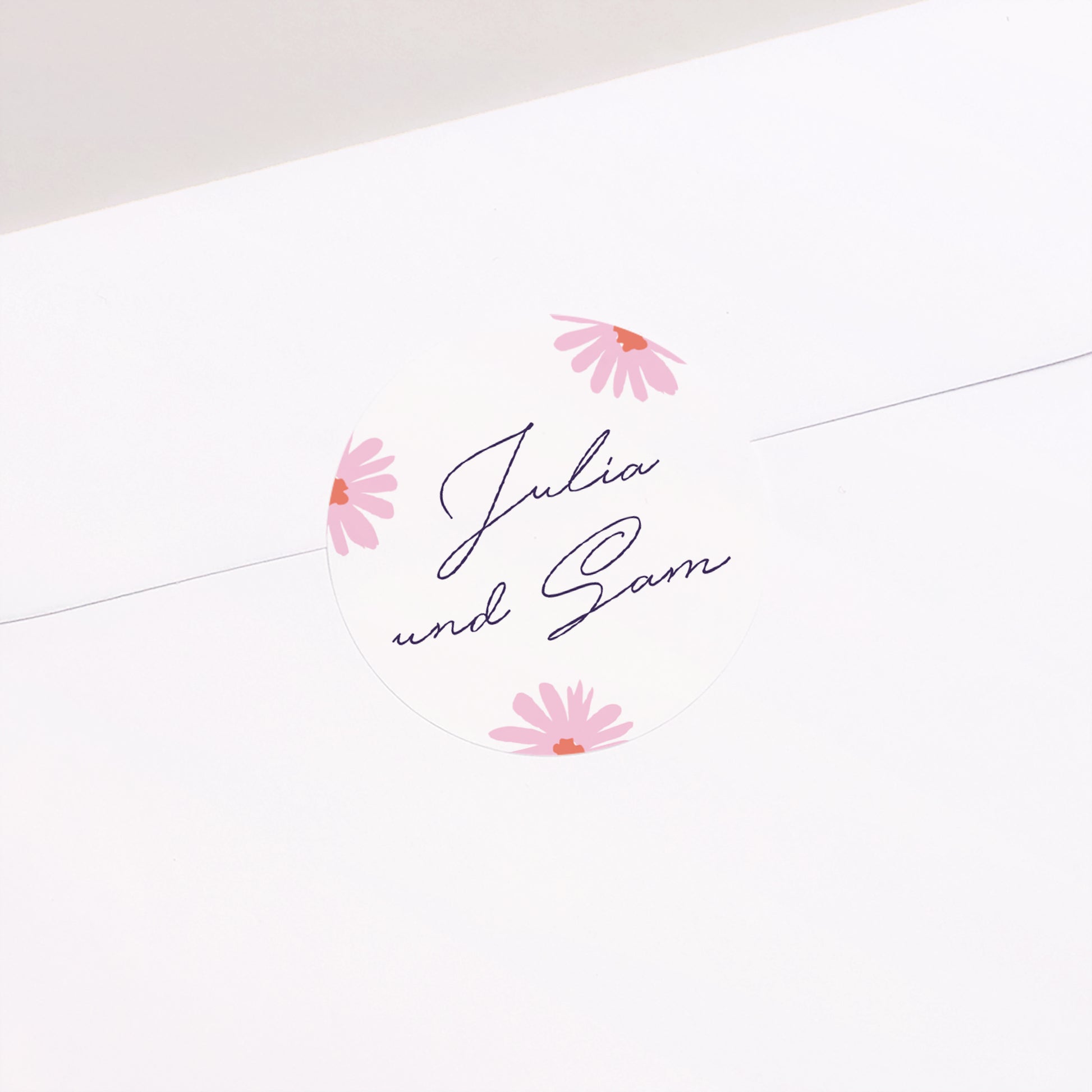 Sticker Hochzeit Rund Blumen Pop III foto N° 2