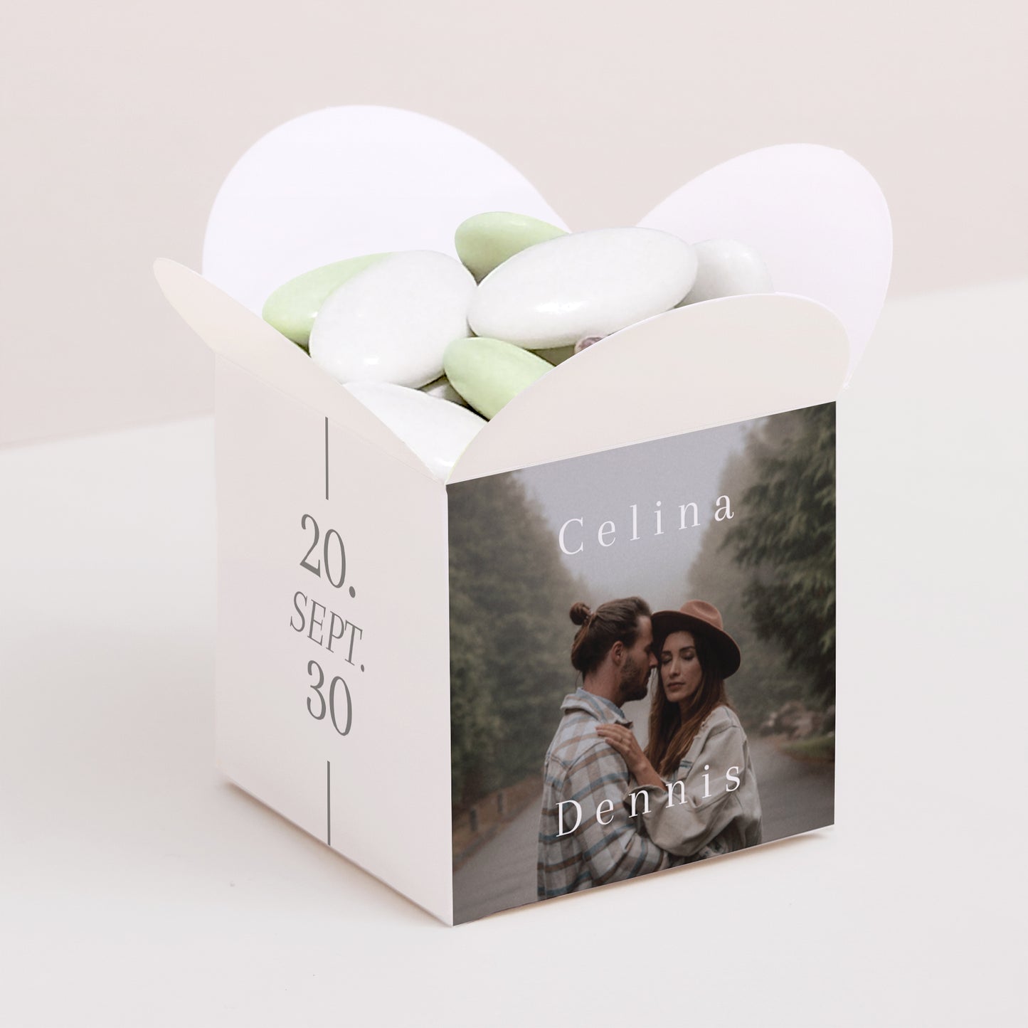 Geschenkbox Hochzeit Schmetterlingsöffnung foto N° 1