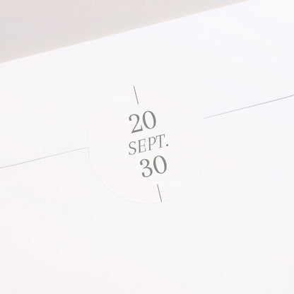 Sticker Hochzeit Rund Datum und Zeile foto N° 2