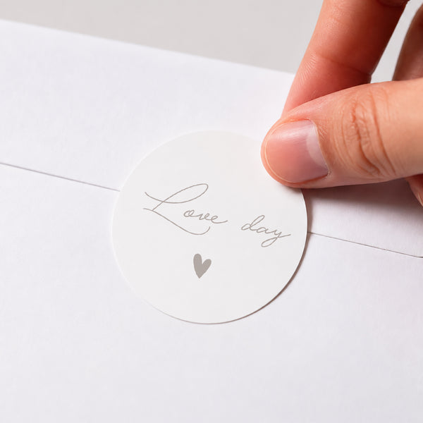 Sticker Hochzeit Rund Typo-Skript Foto II foto