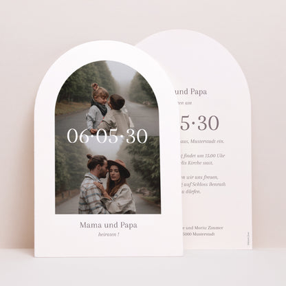 Hochzeitseinladung Arche Mama und Papa heiraten foto N° 1