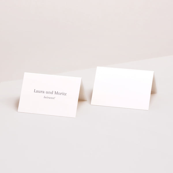 Tischkarten Hochzeit Quer Mama und Papa heiraten foto