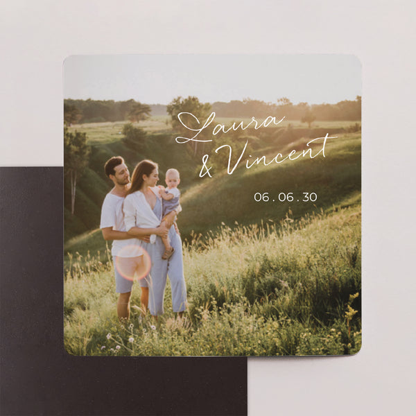 Save the date Karte Hochzeit Satz von 9, magnetisch. Mama und Papa heiraten II foto