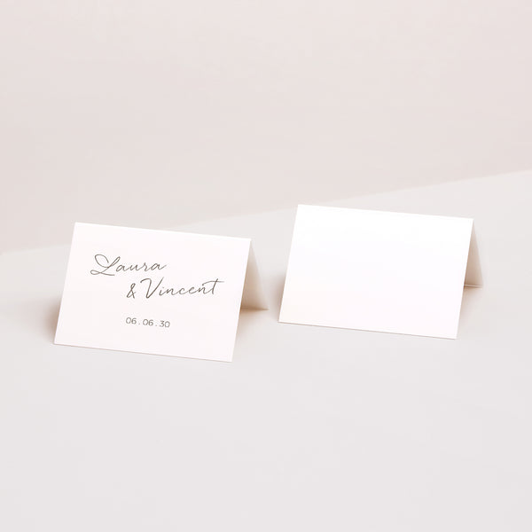 Tischkarten Hochzeit Quer Mama und Papa heiraten II foto