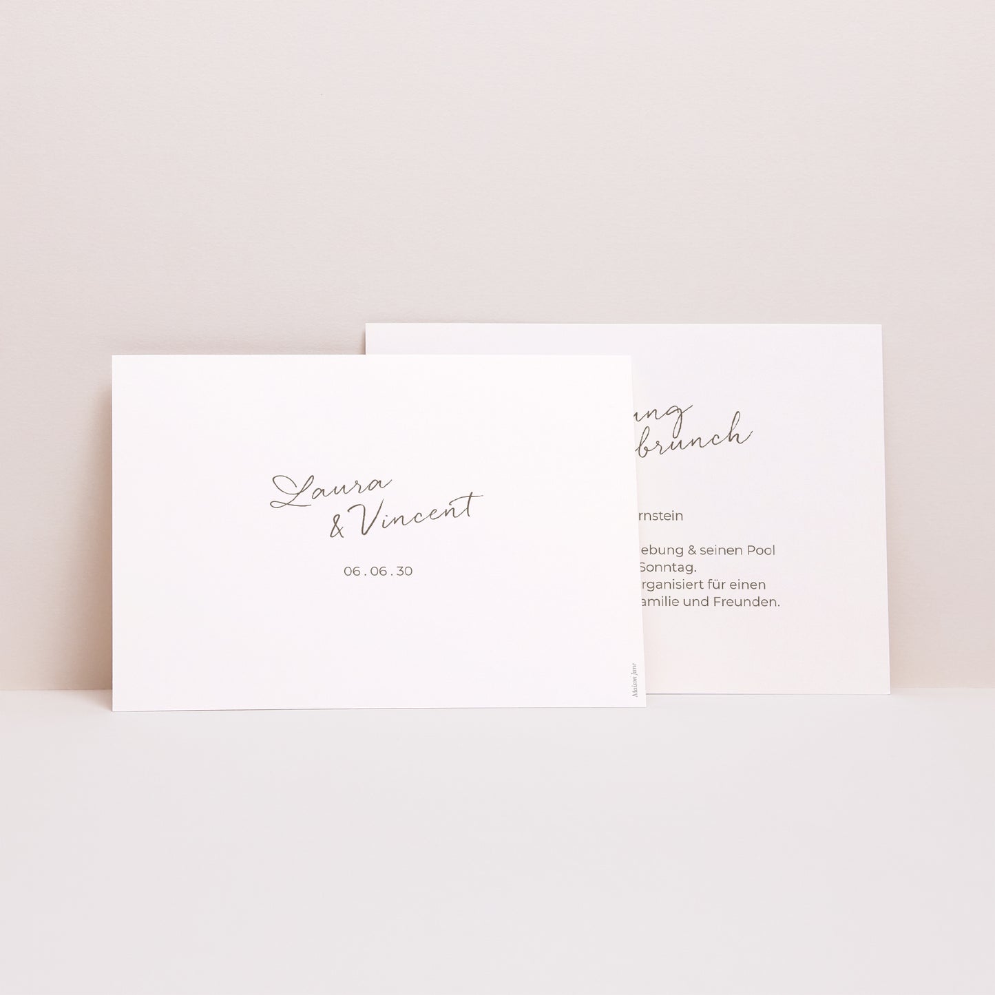 Einladungskarte Hochzeit Landschaft Mama und Papa heiraten II foto N° 2