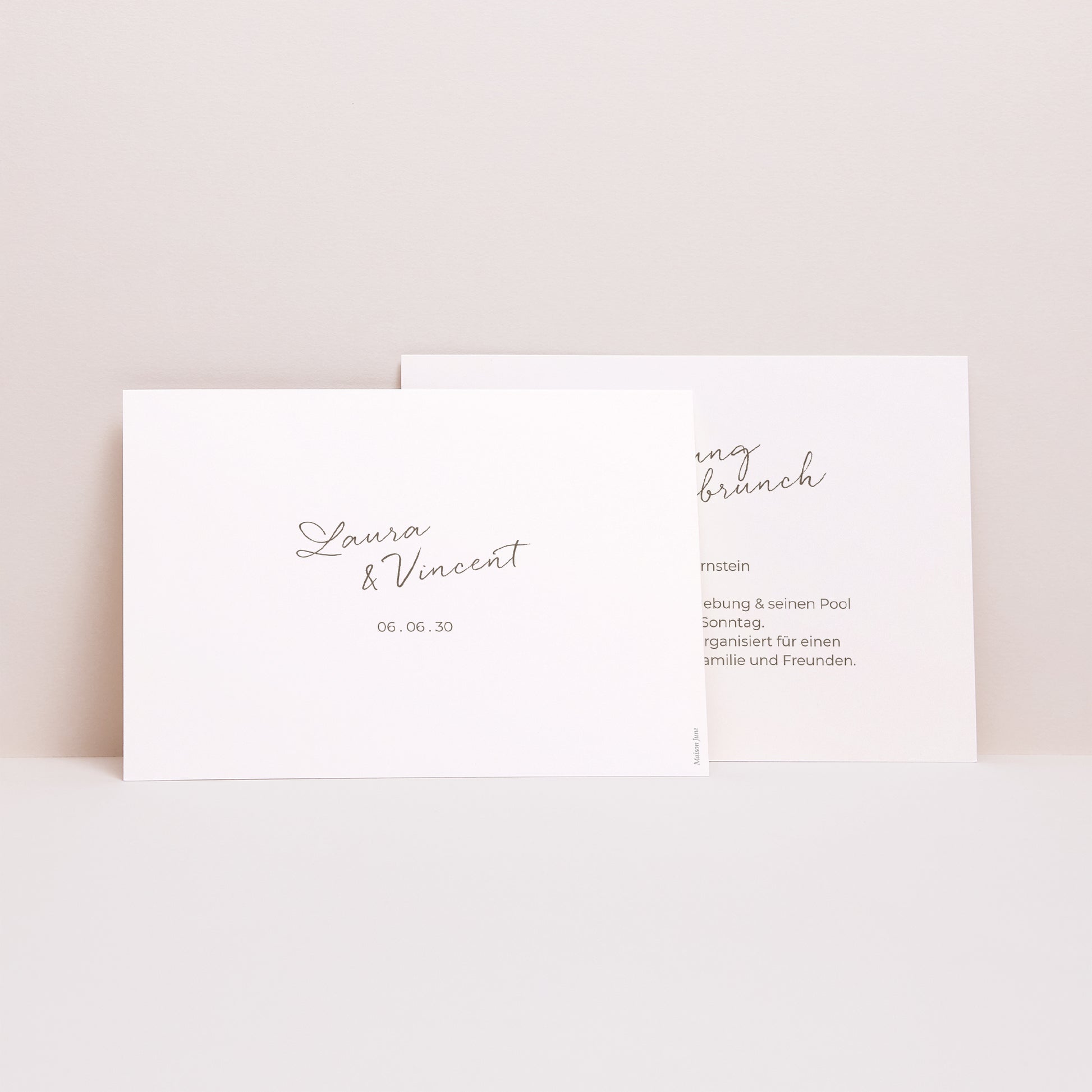 Einladungskarte Hochzeit Landschaft Mama und Papa heiraten II foto N° 2
