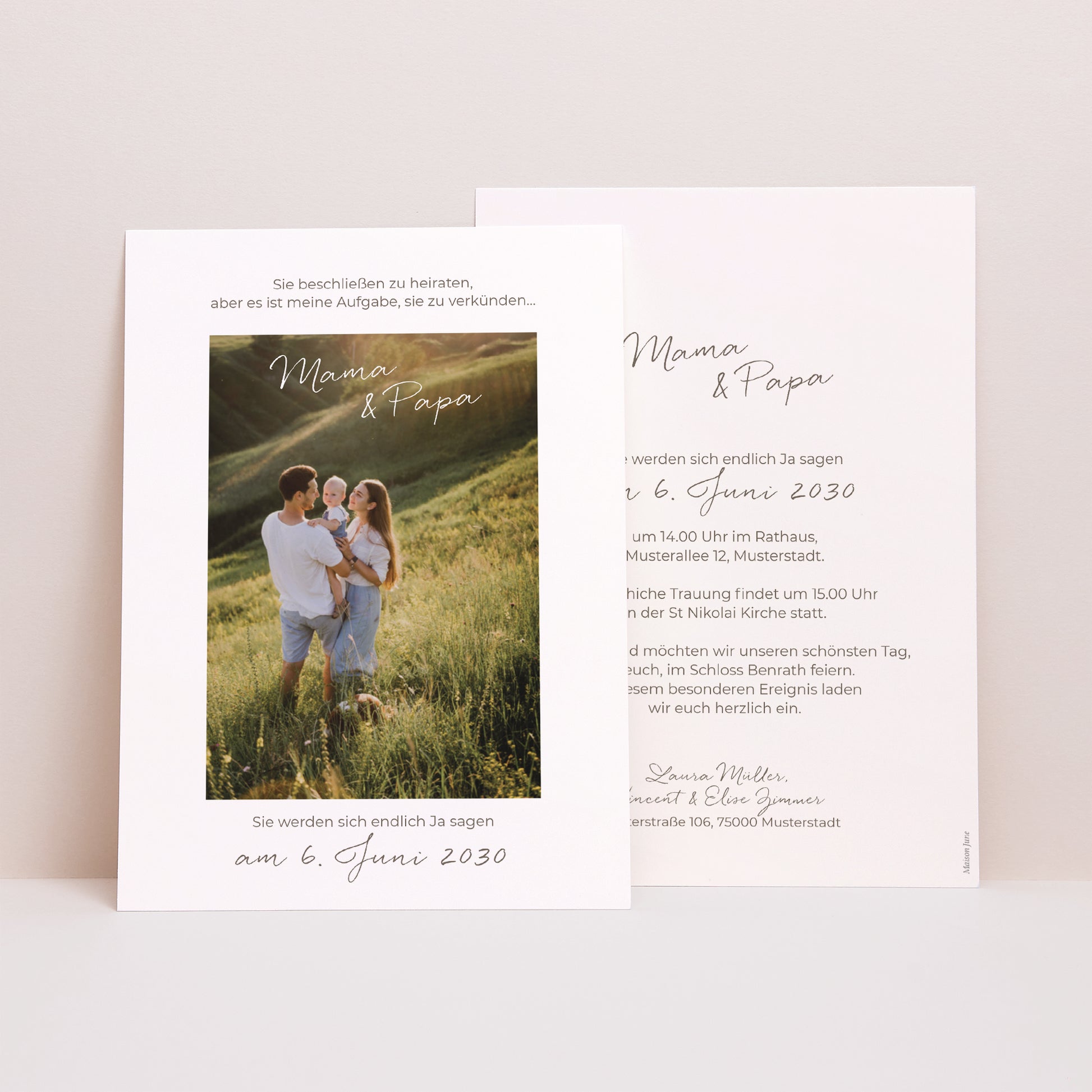 Hochzeitseinladung Mama und Papa heiraten II foto N° 1