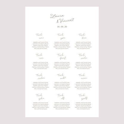 Sitzplan Hochzeit Porträt 60 x 90 cm Mama und Papa heiraten II foto N° 2