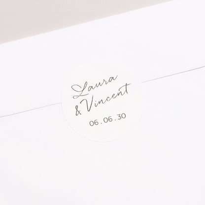 Sticker Hochzeit Rund Mama und Papa heiraten II foto N° 2