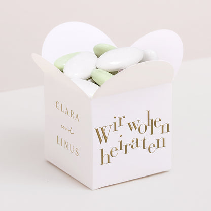 Geschenkbox Hochzeit Schmetterlingsöffnung Wir heiraten II foto N° 1