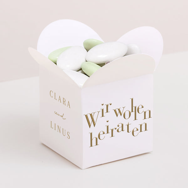Geschenkbox Hochzeit Schmetterlingsöffnung Wir heiraten II foto