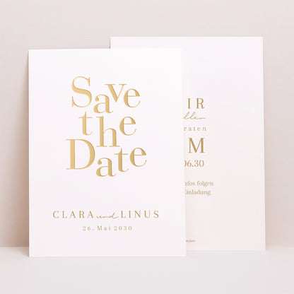 Save the date Karte Hochzeit Porträt Wir heiraten II foto N° 1