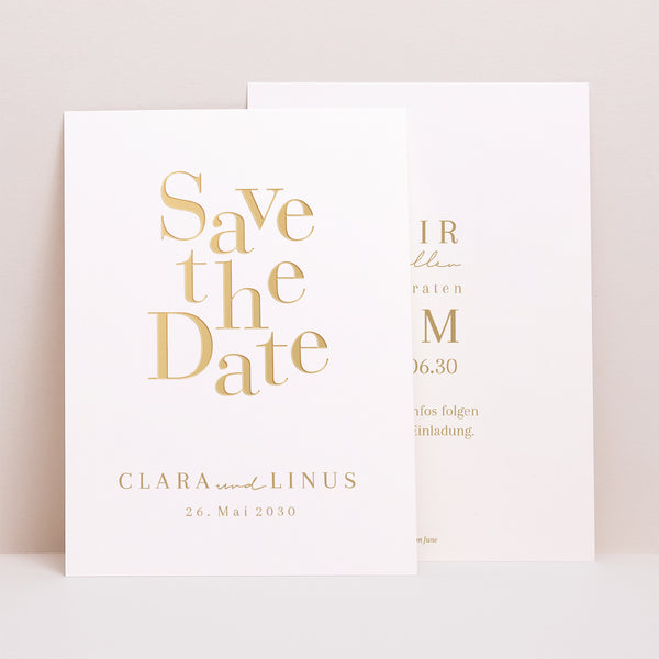 Save the date Karte Hochzeit Porträt Wir heiraten II foto