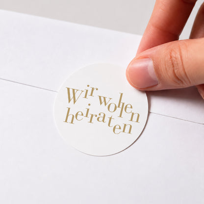 Sticker Hochzeit Rund Wir heiraten II foto N° 1