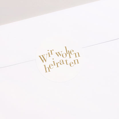 Sticker Hochzeit Rund Wir heiraten II foto N° 2