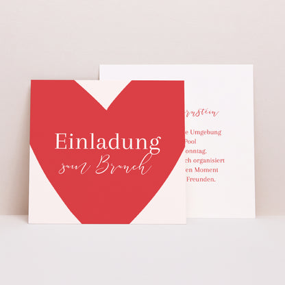 Einladungskarte Hochzeit Quadrat foto N° 1