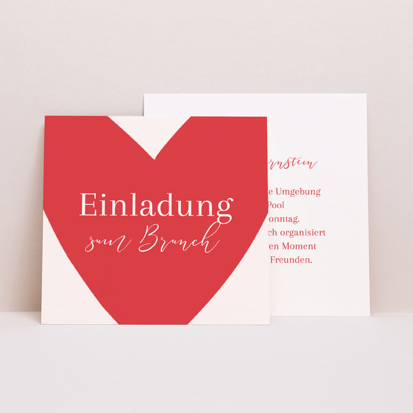 Einladungskarte Hochzeit Quadrat foto