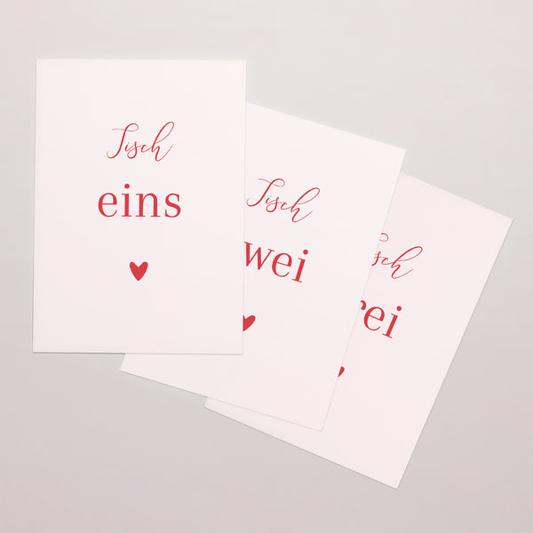 Tischnummern Hochzeit Rechteck foto