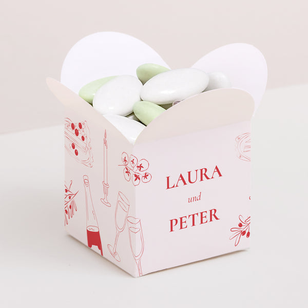 Geschenkbox Hochzeit Schmetterlingsöffnung Be our guest! foto
