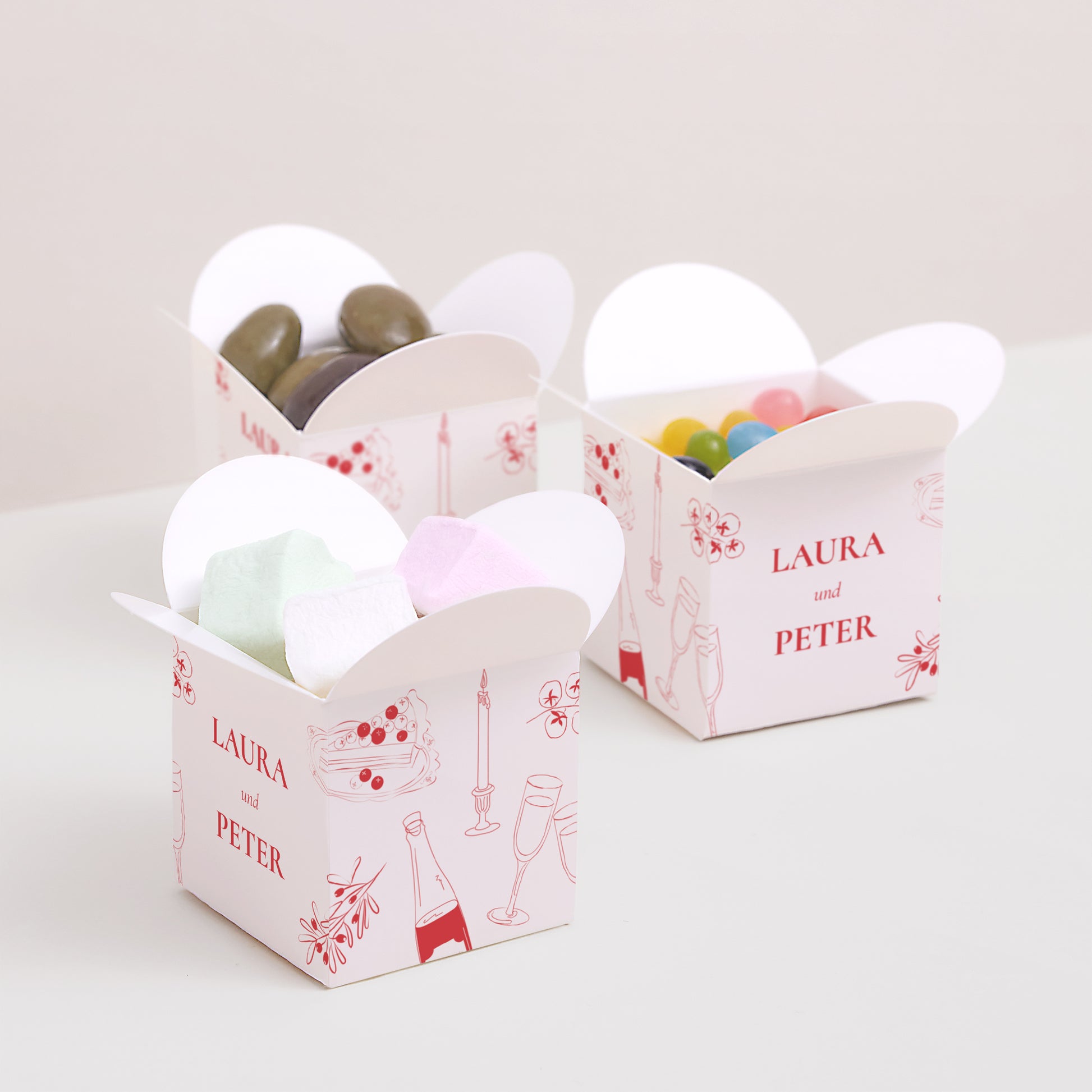 Geschenkbox Hochzeit Schmetterlingsöffnung Be our guest! foto N° 3